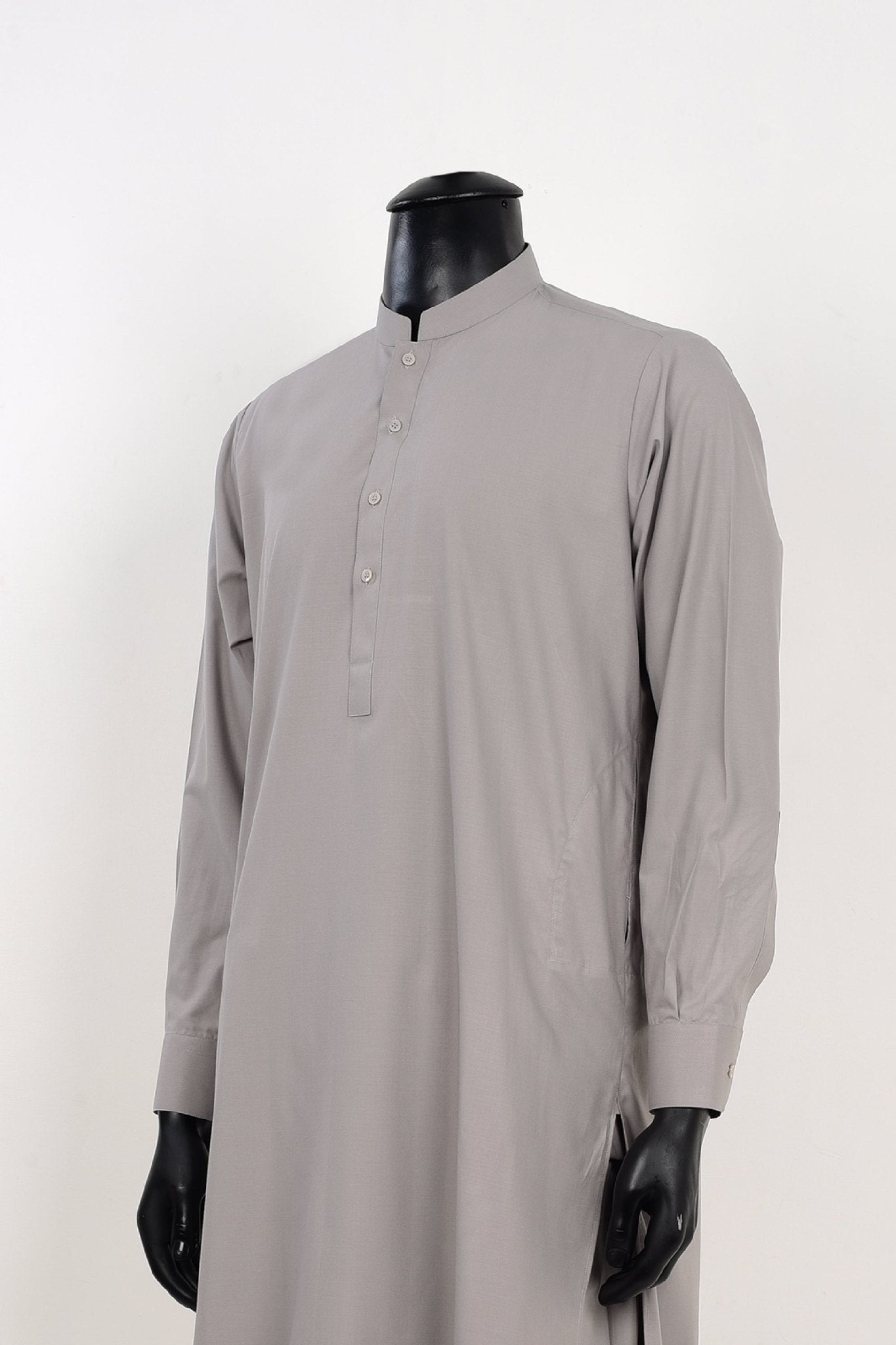 ASH GREY SHALWAR KAMEEZ - Unstitched Fabrics by Naseeb Nasrat