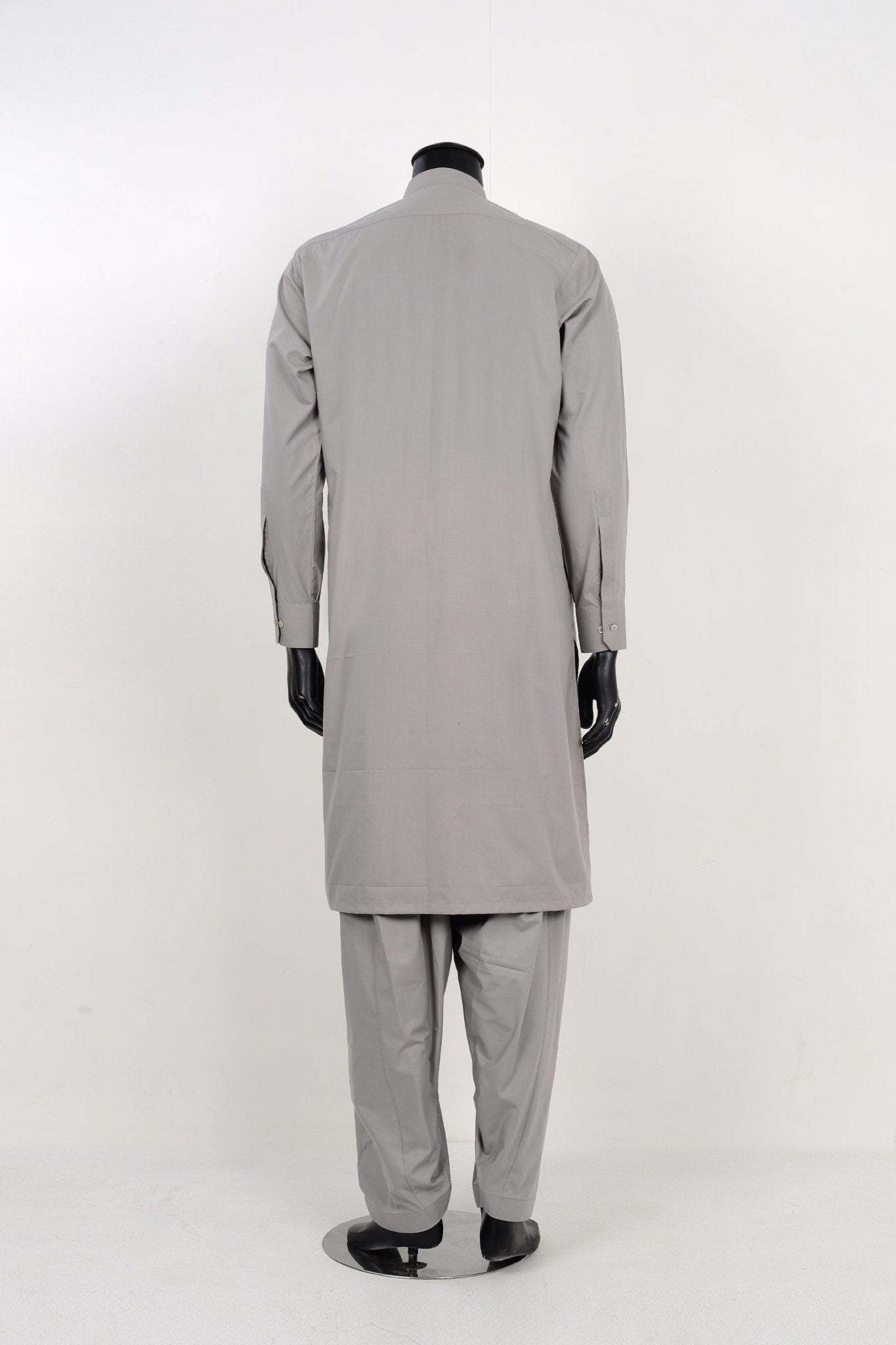 ASH GREY SHALWAR KAMEEZ - Unstitched Fabrics by Naseeb Nasrat