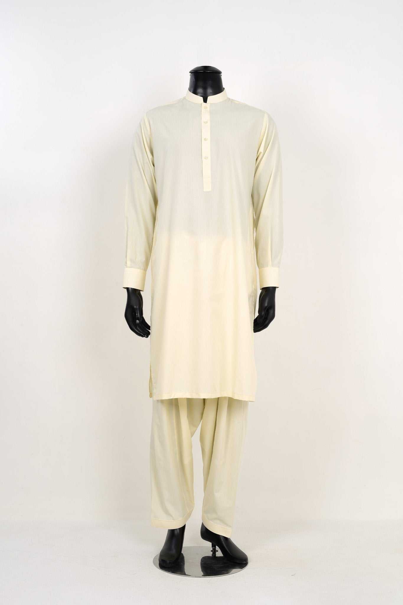 BOSKI OFF WHITE SHALWAR KAMEEZ - Unstitched Fabrics by Naseeb Nasrat