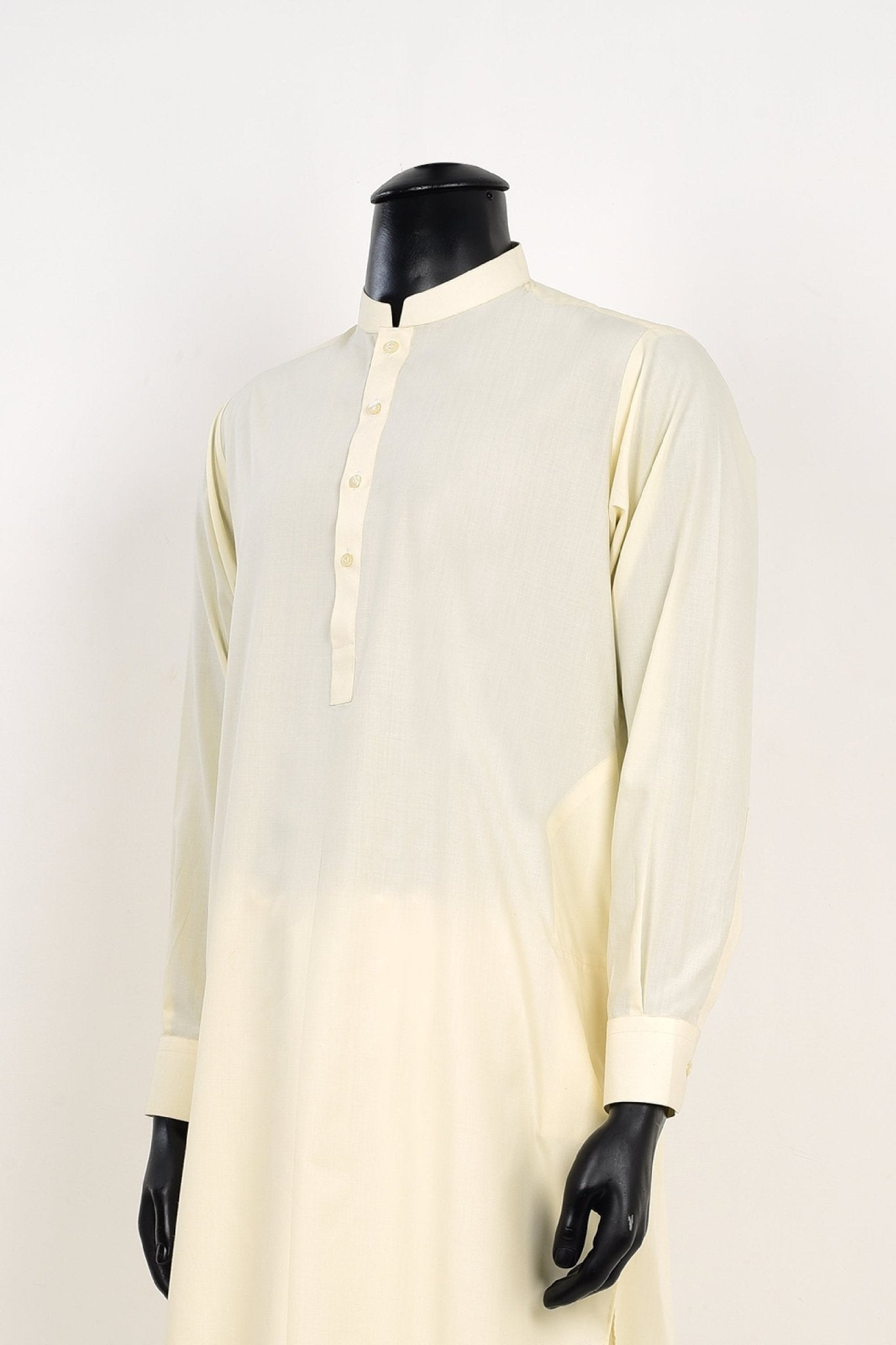 BOSKI OFF WHITE SHALWAR KAMEEZ - Unstitched Fabrics by Naseeb Nasrat