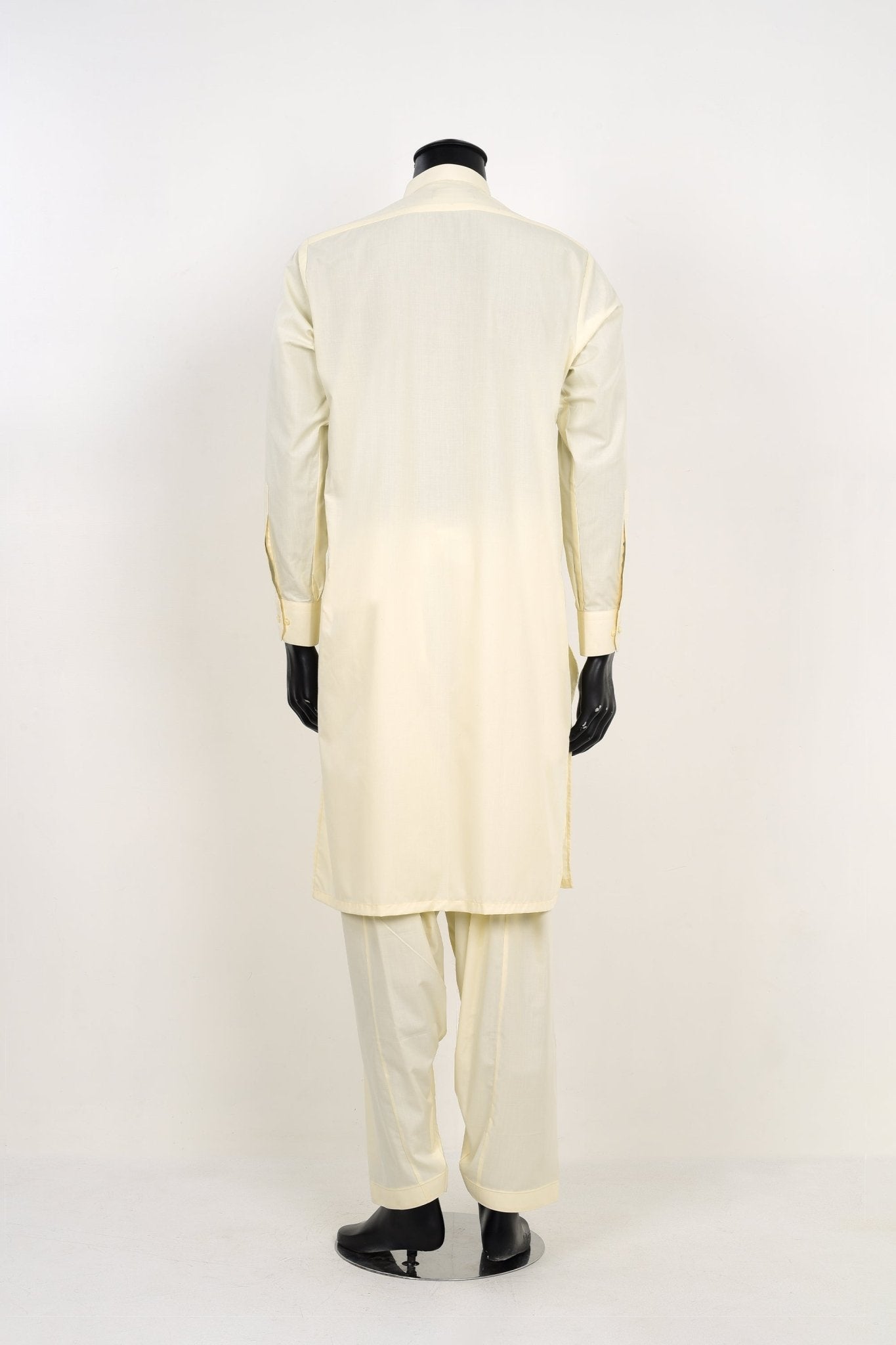 BOSKI OFF WHITE SHALWAR KAMEEZ - Unstitched Fabrics by Naseeb Nasrat