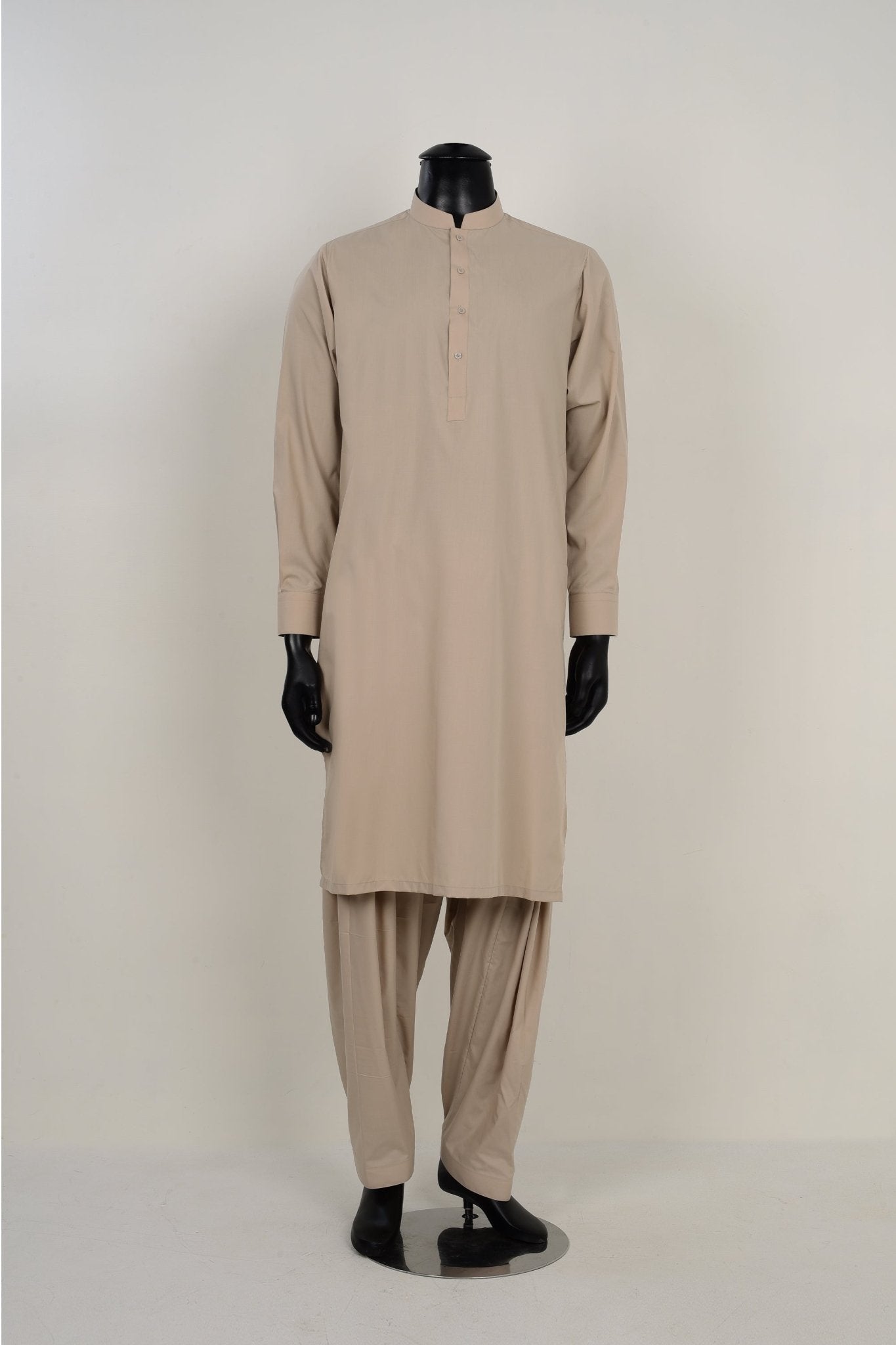 ALMOND SHALWAR KAMEEZ - Unstitched Fabrics by Naseeb Nasrat