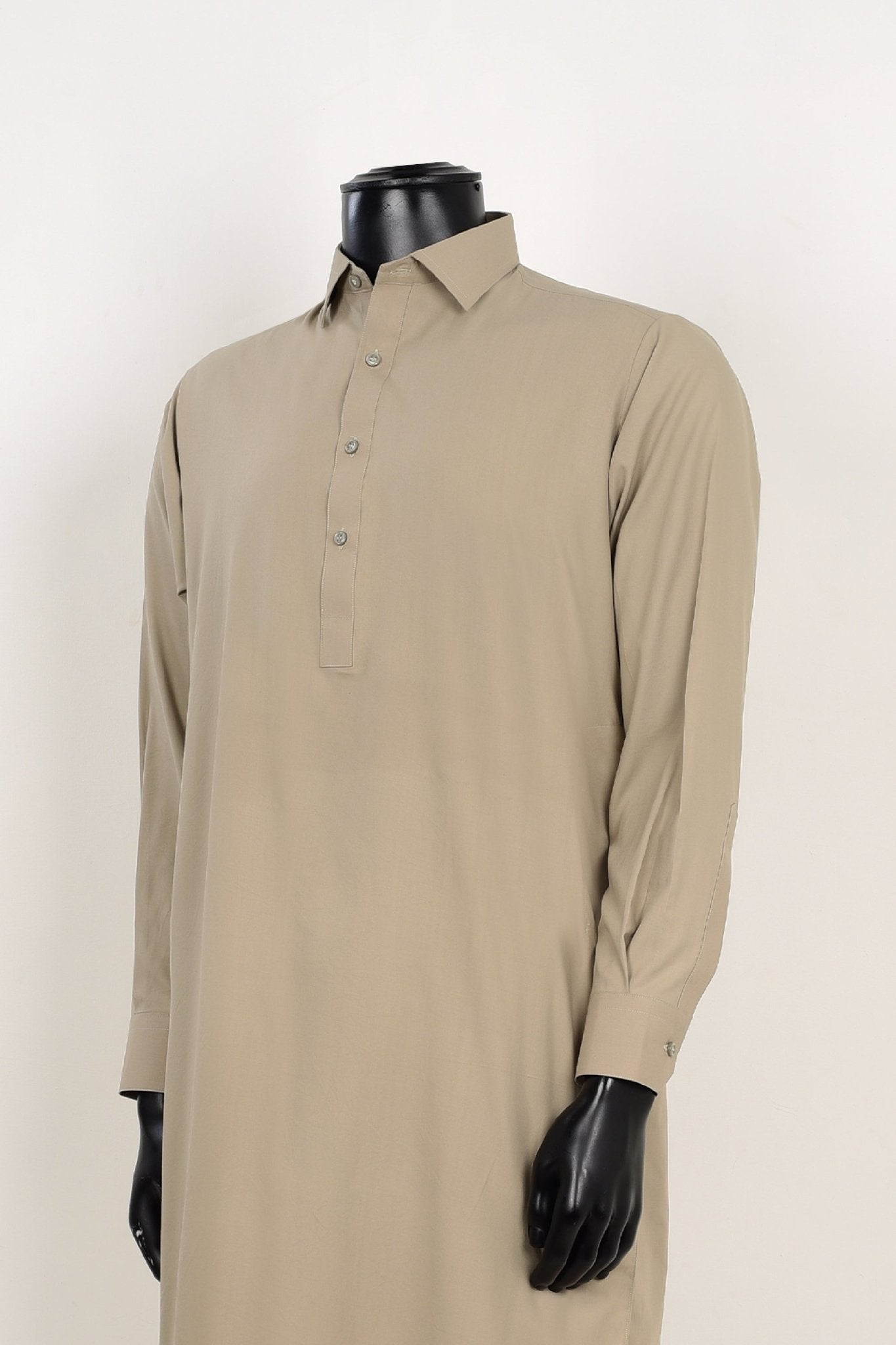 BEIGE SHALWAR KAMEEZ - Unstitched Fabrics by Naseeb Nasrat