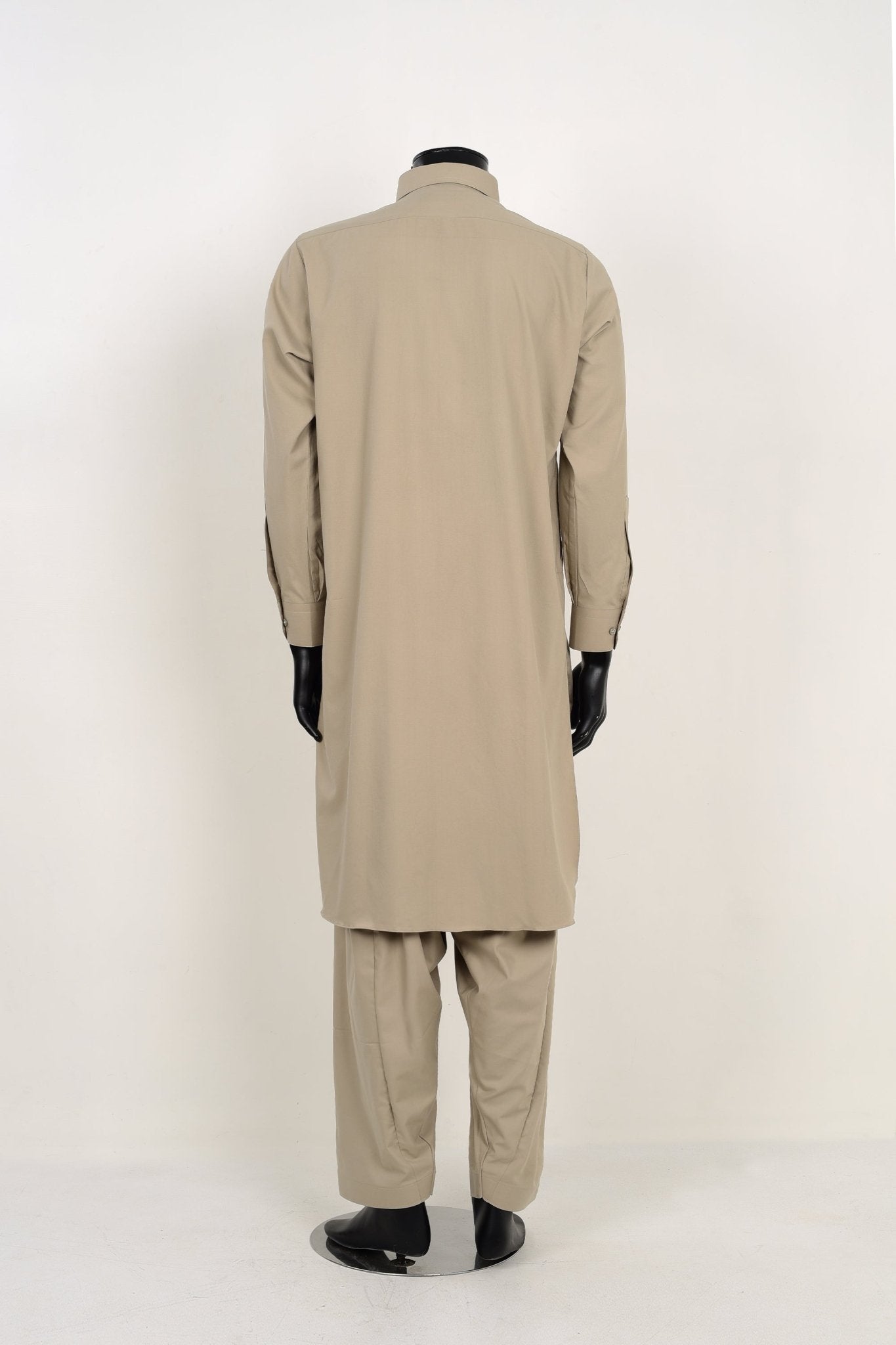 BEIGE SHALWAR KAMEEZ - Unstitched Fabrics by Naseeb Nasrat