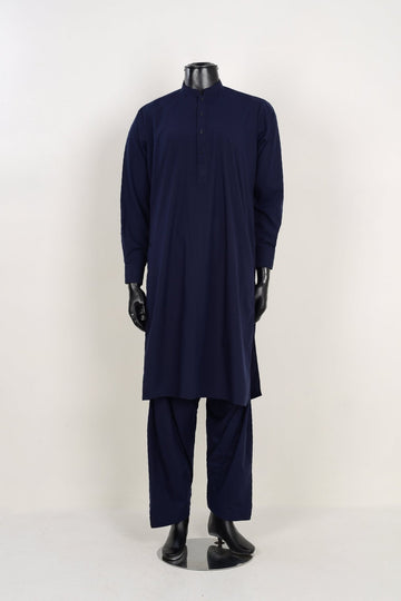 ROYAL BLUE SHALWAR KAMEEZ - Unstitched Fabrics by Naseeb Nasrat