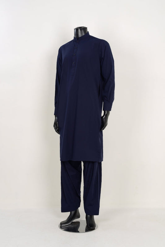 ROYAL BLUE SHALWAR KAMEEZ - Unstitched Fabrics by Naseeb Nasrat