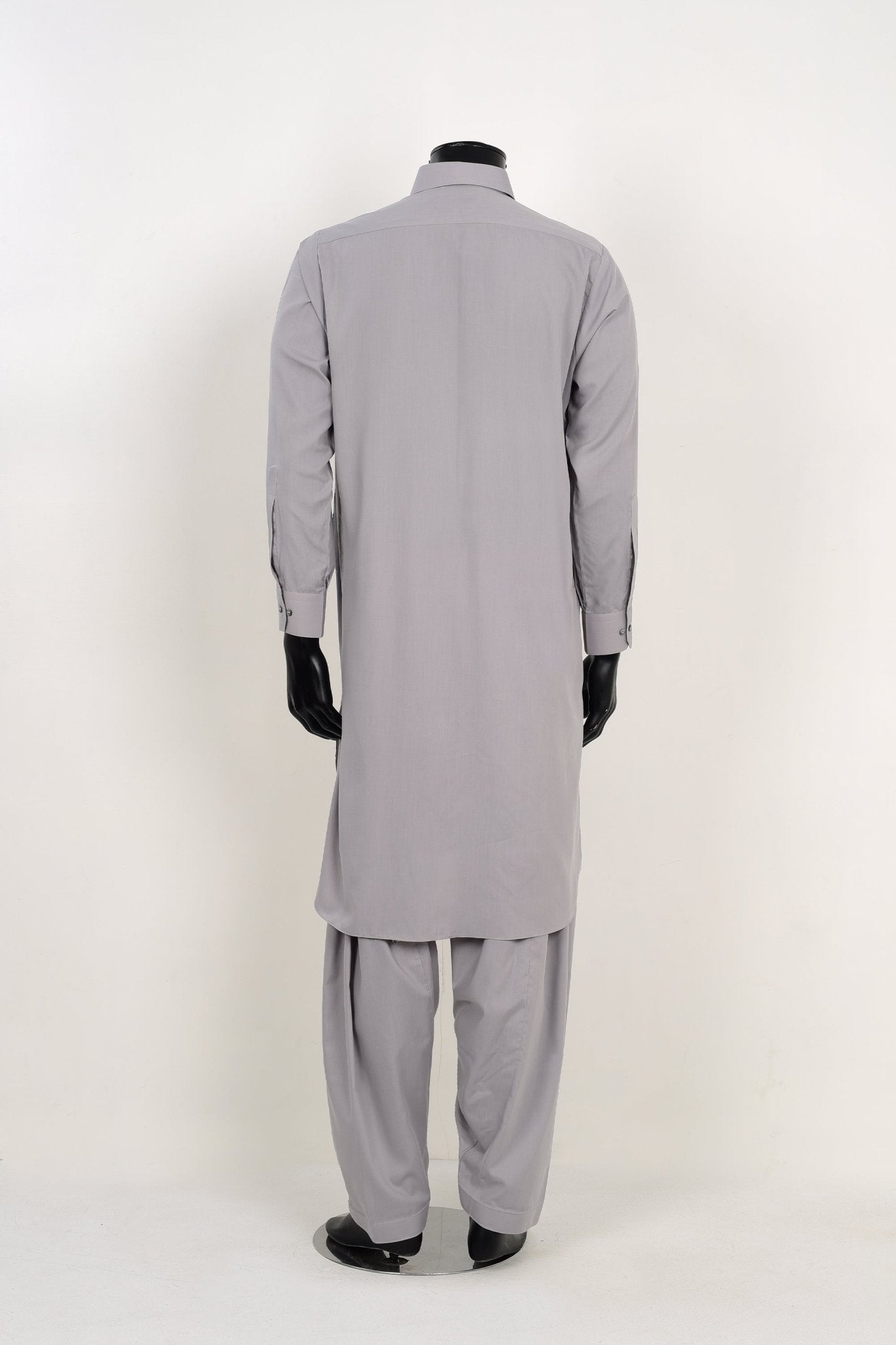 LIGHT GREY SHALWAR KAMEEZ - Unstitched Fabrics by Naseeb Nasrat