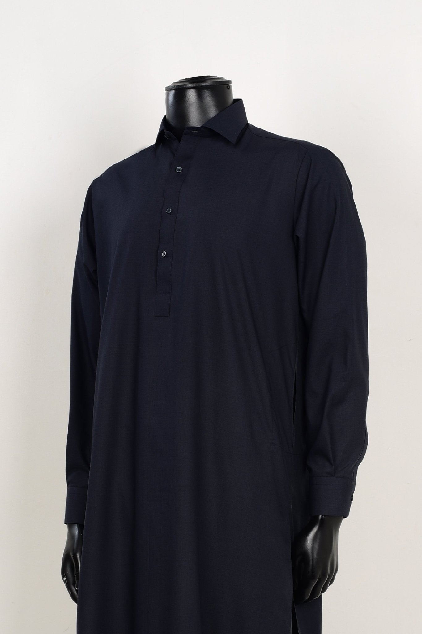 NAVY BLUE SHALWAR KAMEEZ - Unstitched Fabrics by Naseeb Nasrat