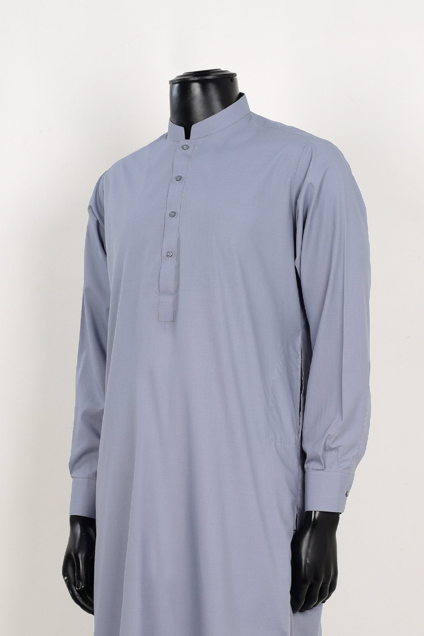 SILVER GREY SHALWAR KAMEEZ  - Unstitched Fabrics by Naseeb Nasrat