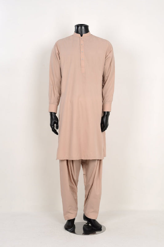 TEA PINK SHALWAR KAMEEZ  - Unstitched Fabrics by Naseeb Nasrat