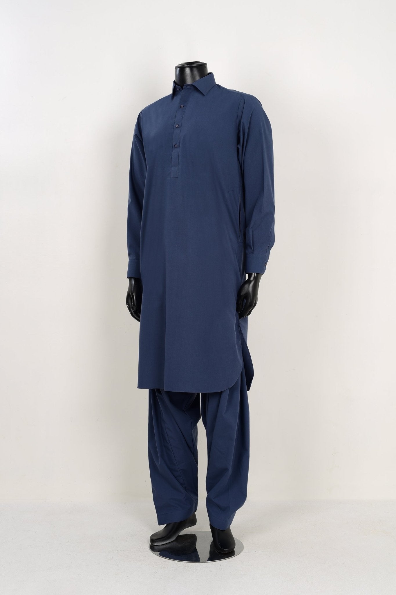 OXFORD BLUE SHALWAR KAMEEZ - Unstitched Fabrics by Naseeb Nasrat