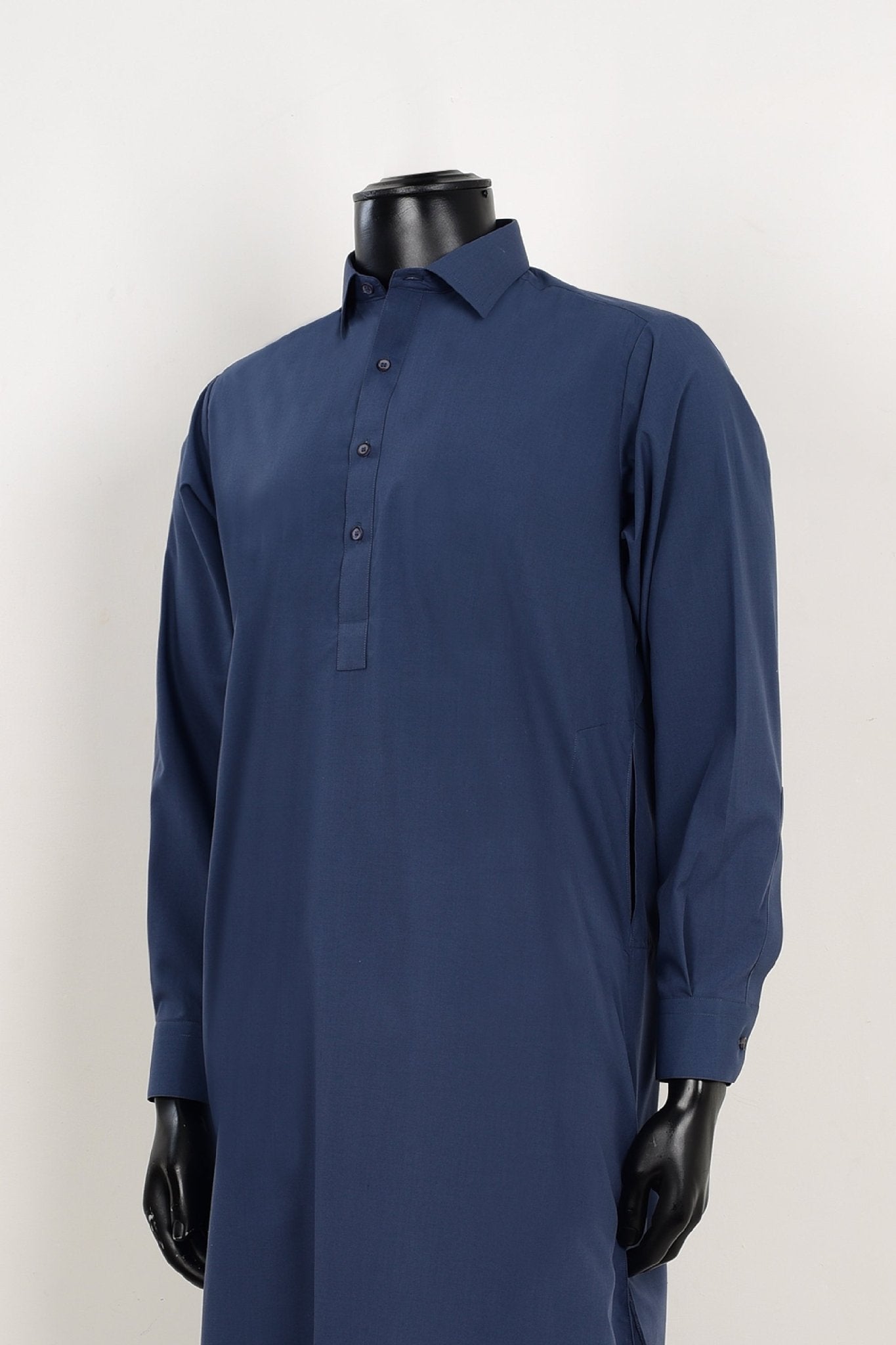 OXFORD BLUE SHALWAR KAMEEZ - Unstitched Fabrics by Naseeb Nasrat