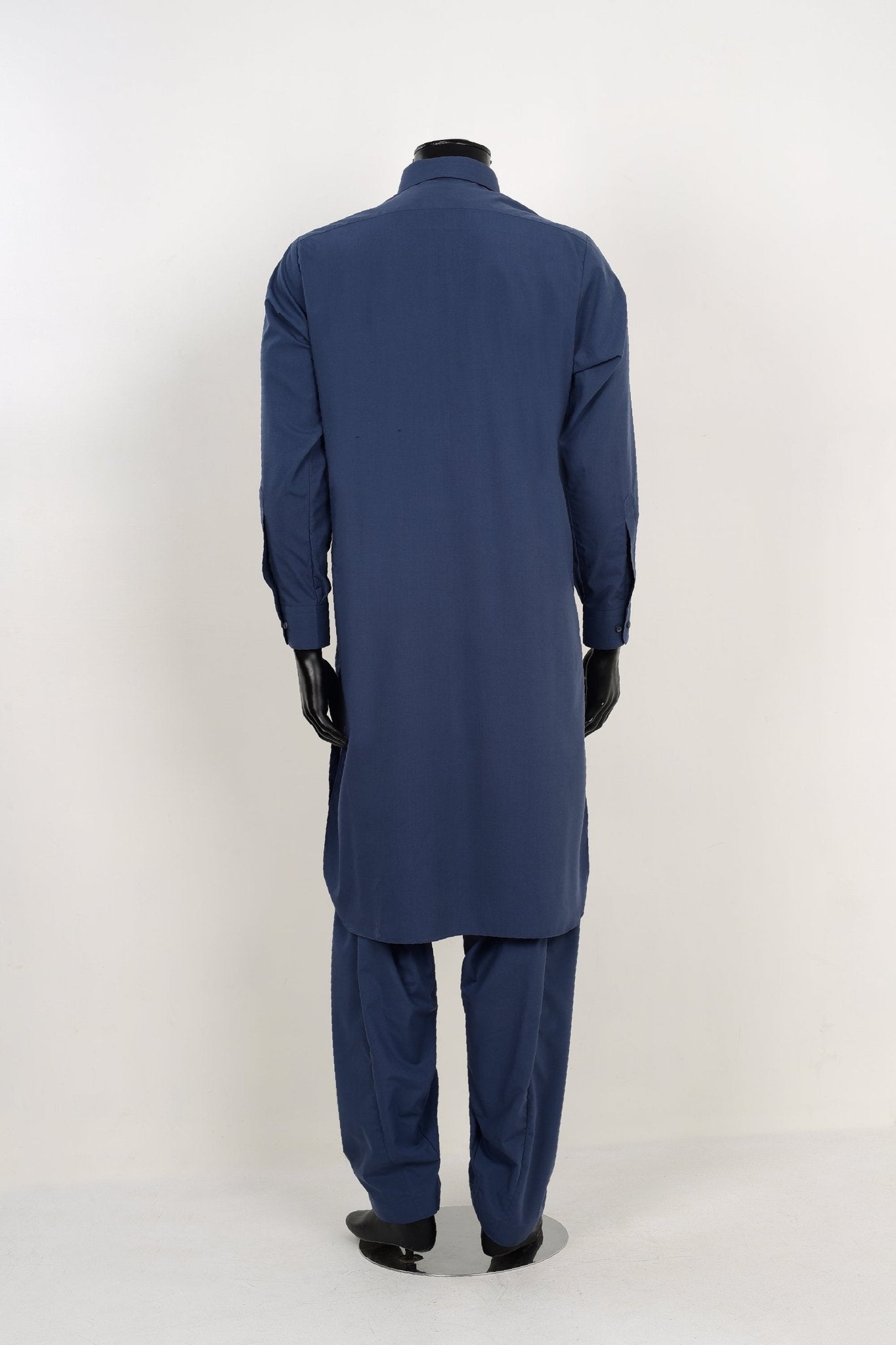 OXFORD BLUE SHALWAR KAMEEZ - Unstitched Fabrics by Naseeb Nasrat